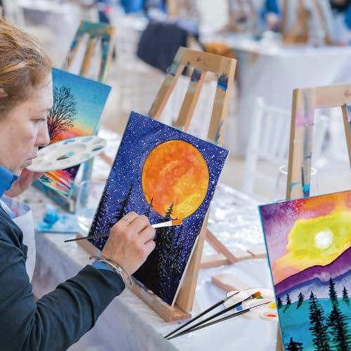 Cholemy 36 Pcs Paint and Sip Kit Gift for Adults 8''x10'',Mountain - style: Mountain