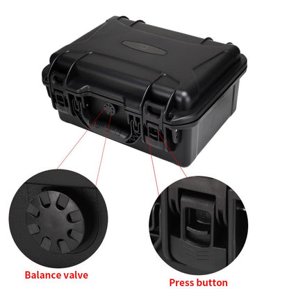 17in Waterproof Hard Shell Case with DIY Customizable Foam Insert (14.6 x 10.2 x 6.7in Interior) - color: Black-17in