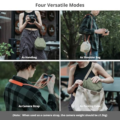 PGYTECH OneGo Drawstring Small Camera Bag Soft Cute Camera Pouch Handbag - color: Black