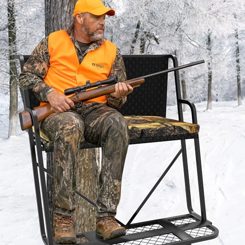 Two People Foldable Tree Stand Seat Cushion, Tree Ladder Replacement Seat - color: camouflage color