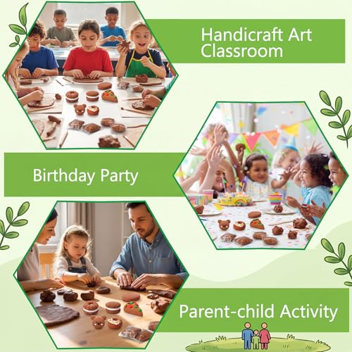 Air Dry Clay Bulk, Modeling Clay for Kids, 150 Pcs, Brown - color: Brown