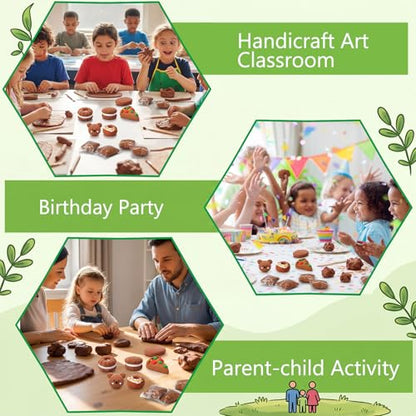 Air Dry Clay Bulk, Modeling Clay for Kids, 150 Pcs, Brown - color: Brown