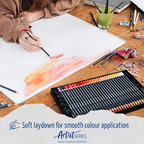 STAEDTLER Mars Lumograph Aquarell Colored Watercolor Pencils, Tin of 24 - style: Tin of 24