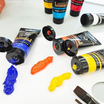 Professional Heavy Body Acrylic Paint Sets-12 Colors(75ml/2.54oz) - color: 12 colors