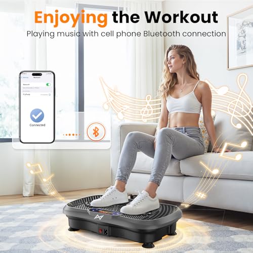 AXV Vibration Plate Exercise Machine Fitness Platform Body Vibrating Board - color: BT.PRO.GRAY