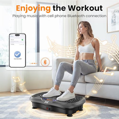 AXV Vibration Plate Exercise Machine Fitness Platform Body Vibrating Board - color: BT.PRO.GRAY