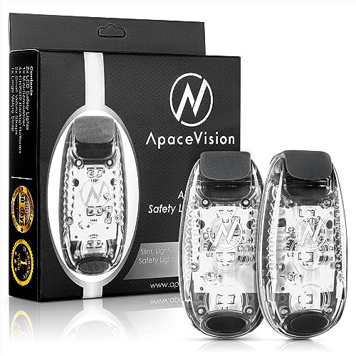 LED Safety Light (2 Pack) with Bonus Items – Clip On Strobe/Running Lights for Runners, Dogs, Bikes, Walking and More - color: White