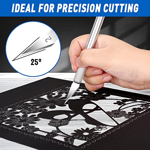DIYSELF 100 Pack Hobby Knife Blades #2, Carbon Steel Replacement Blades - style: #2