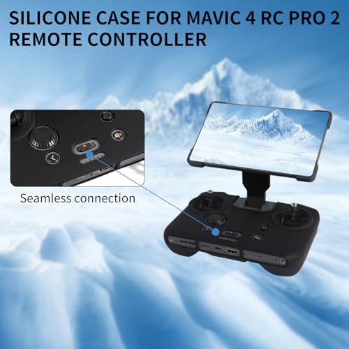 Remote Control Sunshade for DJI Mavic 4 RC Pro 2 Remote Control Silicone Case Sleeve/Controller Screen Protector & Adjustable PU Neck Strap & Standard Lanyard Screw Accessories - size: 11*33
