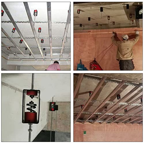 SEUNMUK 10 Pack Ceiling Vibration Damping Mounts, Vibration Damping Mounts Hanger with Removable Frame, 110 Lb Capacity Spring Vibration Isolator for Bedroom Theatre Studio Office