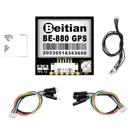 BE-880 GPS Receiver Module with Flash HMC5883L Compass 10th Chip GPS Antenna TTL Level 38400bps for Arduino Aircraft Pixhawk APM Flight Controller - color: BE-880
