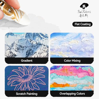 Paul Rubens Jumbo White Oil Pastels, 2 Pack 60g for Artists & Beginners - color: White