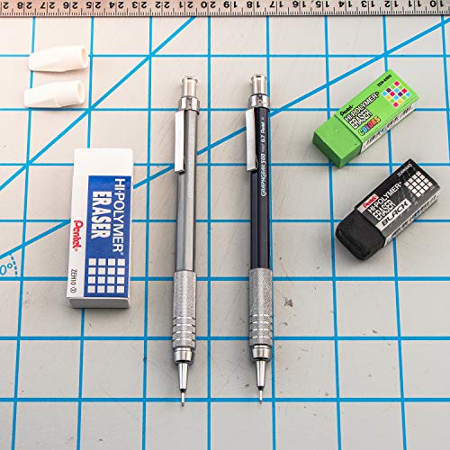 Pentel GraphGear 500 Mechanical Drafting Pencil, (0.5mm), Fine Line, Refill Lead and Mini Eraser (PG525LEBP)