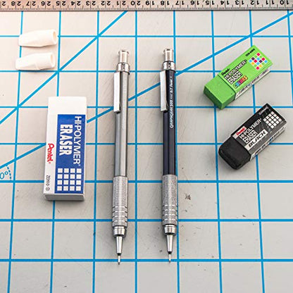 Pentel GraphGear 500 Mechanical Drafting Pencil, (0.5mm), Fine Line, Refill Lead and Mini Eraser (PG525LEBP)