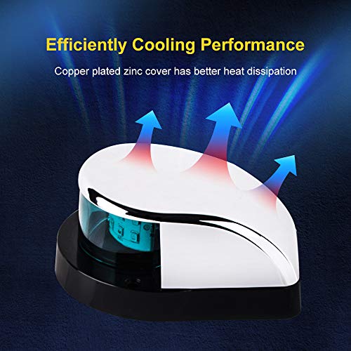 LED Boat Navigations Light Marine Red and Green Bow Light Silver New - color: Silver New Version