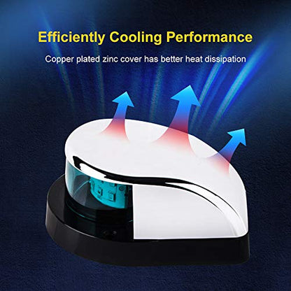 LED Boat Navigations Light Marine Red and Green Bow Light Silver New - color: Silver New Version
