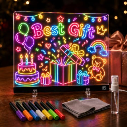 16 in LED Drawing Board; Corded and Non-Rechargeable (Black) - color: Black