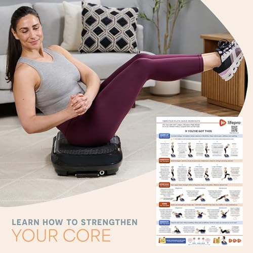 Lifepro Whole Body Vibration Plate Exercise Chart, Workout Poster - style: Paper