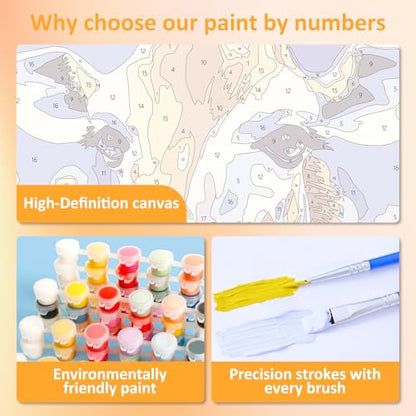 Framed Paint by Numbers Kit for Adults with Wooden Easel, Bee, 16x20 inch - color: BEE