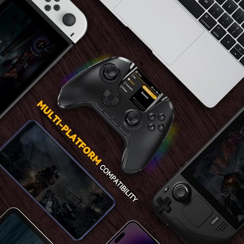 ManbaOne Interactive Screen Wireless Gaming Controller (Black) - color: Black