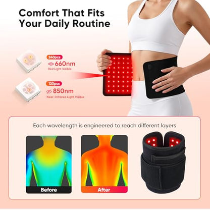 Red Light Therapy Pad, 120 LED 660nm 850nm Infrared Light Wrap - size: New15.55*7.9