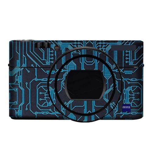 Anti-Scratch Camera Cover Skin Sticker for Sony RX100VI RX100VII Camera Protector Film Skin Decals RX100M6 RX100M7(Circuit Blue) - color: Circuit Blue