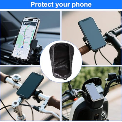 Lyreh 2pcs Phone Sun Shade, Foldable Anti-Glare Cellphone Sun Shield - color: Black