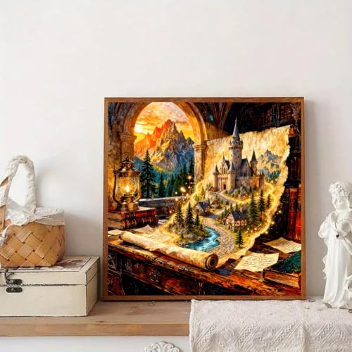 Magic Castle Diamond Art Kits for Adult Diamond Painting Kit for Beginner - color: DP04876