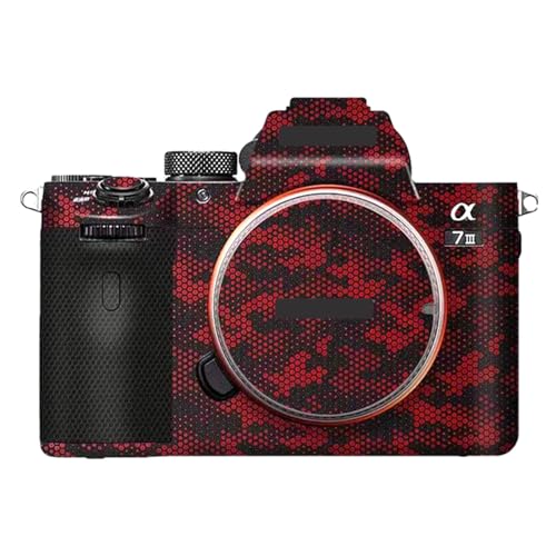 Camera Cover Skin Sticker for Sony A7III A7M3 A7R III Camera Protector Film Skin Anti-Scratch Protective Decoration A7 III A7R3(Mamba Red) - color: Mamba Red