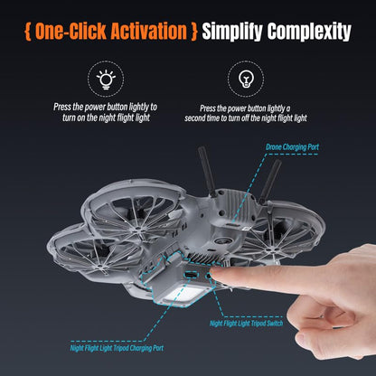 BTG Landing Gear with LED Lights for DJI NEO 2 Accesories Night Flight Light