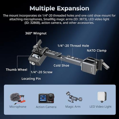 SmallRig Camera Monitor Mount w/Quick Release NATO Clamp, Cold Shoe Mount - style: Classic