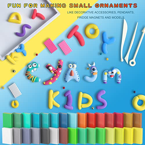 Cyajm 60 Colors Oven Bake Clay Kit, Individually Wrapped - color: 60 Colors