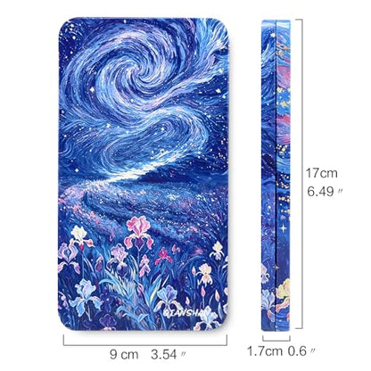 qianshan 40Pcs Empty Half Pans Watercolor Tin Palette with Magnetic Stripe - color: Starry Iris