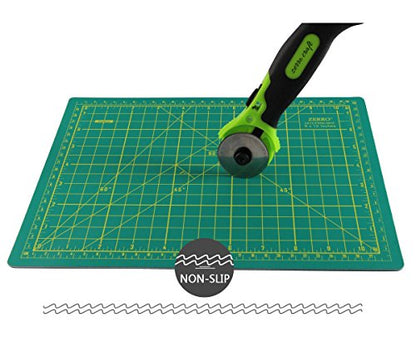 ZERRO Cutting Mat 12" x 9" Self Healing Rotary Cutting Mat A4 - size: 12"L x 9"W