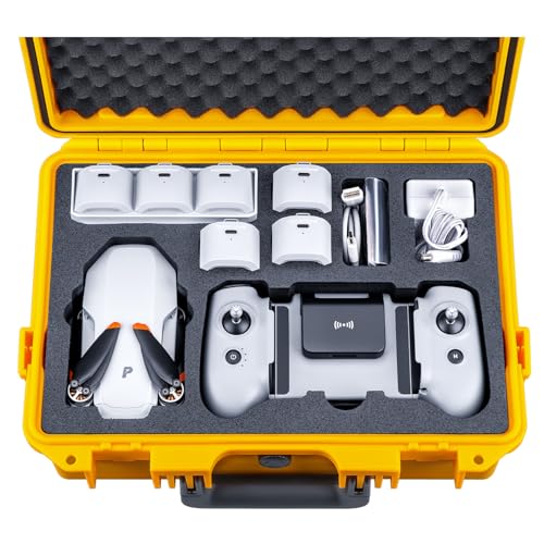 Lykus Titan AM100 Waterproof Hard Case for Potensic Atom 2/3-Axis/SE/LT - color: Yellow