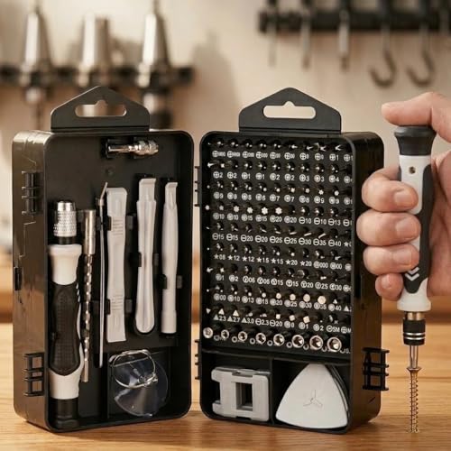 115-in-1 Precision Screwdriver Set, Durable Electronics Repair Tool Kit for Phone, Mac, Computer, Watch, Console, Doorbell, Electronic, Laptop,Eyeglass, Electronic,Tools Gift Tech Gadgets for Men
