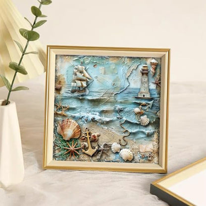 6x6" Cardstock Single Sided Scrapbooking,Craft Decorative Scrap Book Paper - color: 24sheets-Nautical Paper
