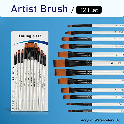 Falling in Art 48 PCS Painting Brushes Sets, Artist Paintbrushes - style: 48 PCS Brush Set