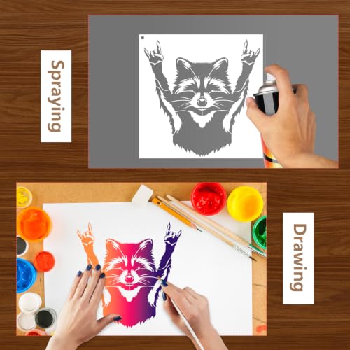 Large Animals Stencil for Walls Reusable Painting Templates for Crafts Wood - style: Animals
