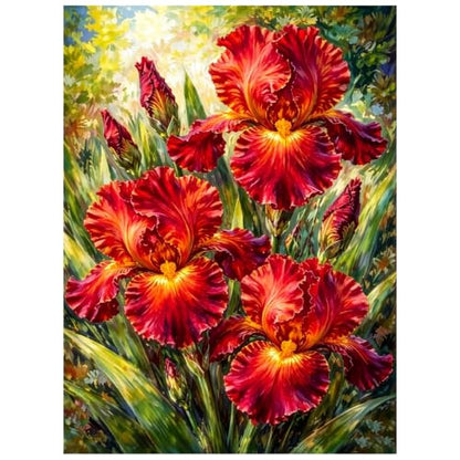 xcemhil Flower Diamond Art Kits for Adults, Iris 5D Diamond Painting Kits - color: 11-Flower, size: 12x16 inch