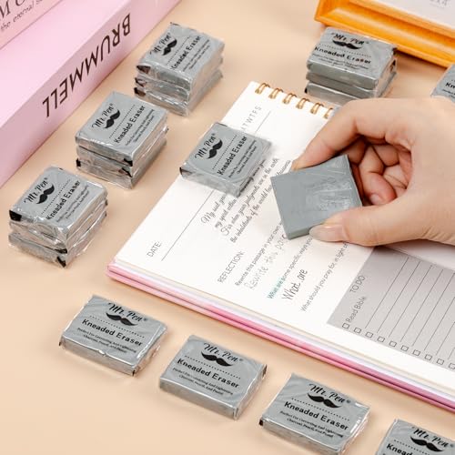 Mr. Pen- Kneaded Erasers, 1.37" x 1.7", 24 Pack, Gray - color: Gray, size: 24 Pack, 1.7" x 1.37"