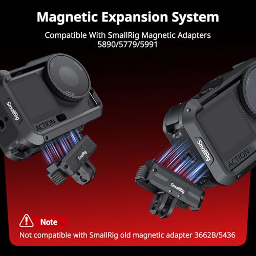 SMALLRIG Aluminum Cage for DJI Osmo Action 6 with Expansion Interfaces-5888 - style: Basic Cage