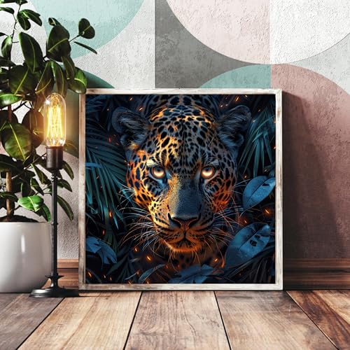 ILYUFO Diamond Art Kits for Adults Forest Leopard DIY Diamond Painting - color: Forest Leopard
