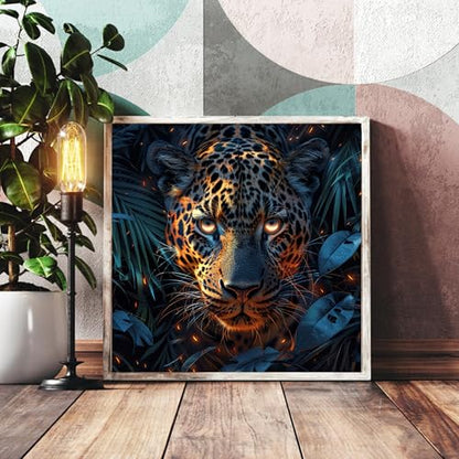 ILYUFO Diamond Art Kits for Adults Forest Leopard DIY Diamond Painting - color: Forest Leopard