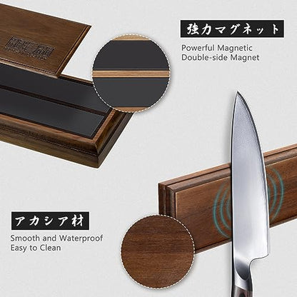HOSHANHO Knife Set with Magnetic Knife Holder, 6PCS Kitchen Knife Sets - size: 8"