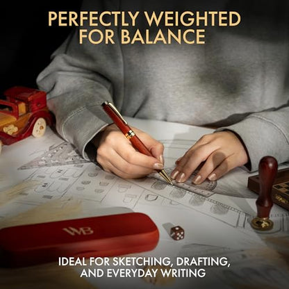 Wordsworth & Black Luxury Bamboo Wood Mechanical Pencil 0.7mm for Drafting - color: Rosewood