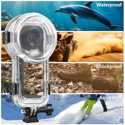 60M/196FT Invisible Diving Case for Insta360 X5