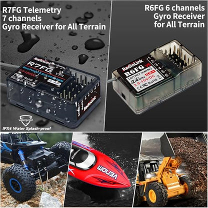 Radiolink RC6GS V3 7 Channels RC Transmitter R7FG&R6FG 2PCS Gyro Receivers
