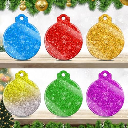 FEBSNOW 8Pcs Christmas Ornaments Molds, Silicone Resin Molds for Crafts