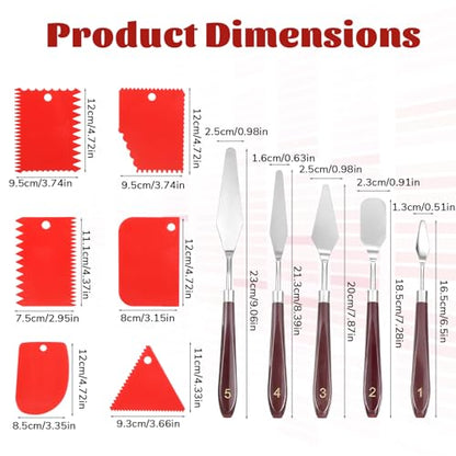 11 Pcs Palette Knife Painting Spatula Color Mixing Set